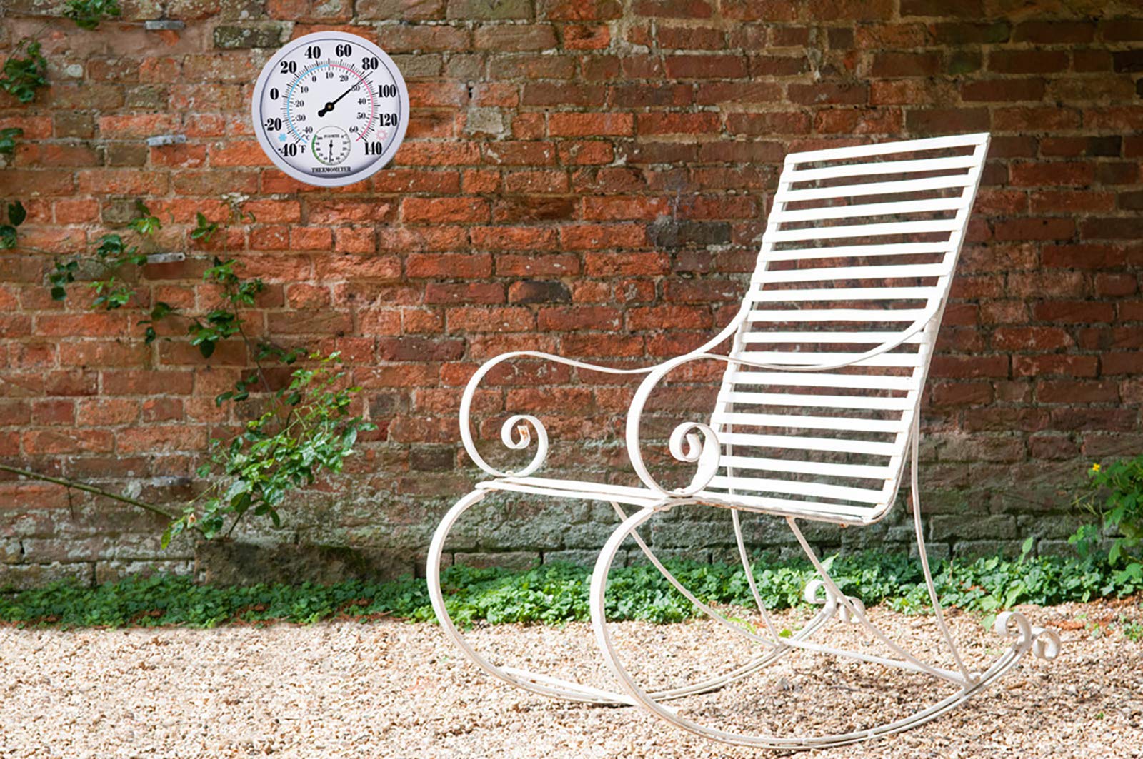 RTWAW Thermometer displayed on a patio wall