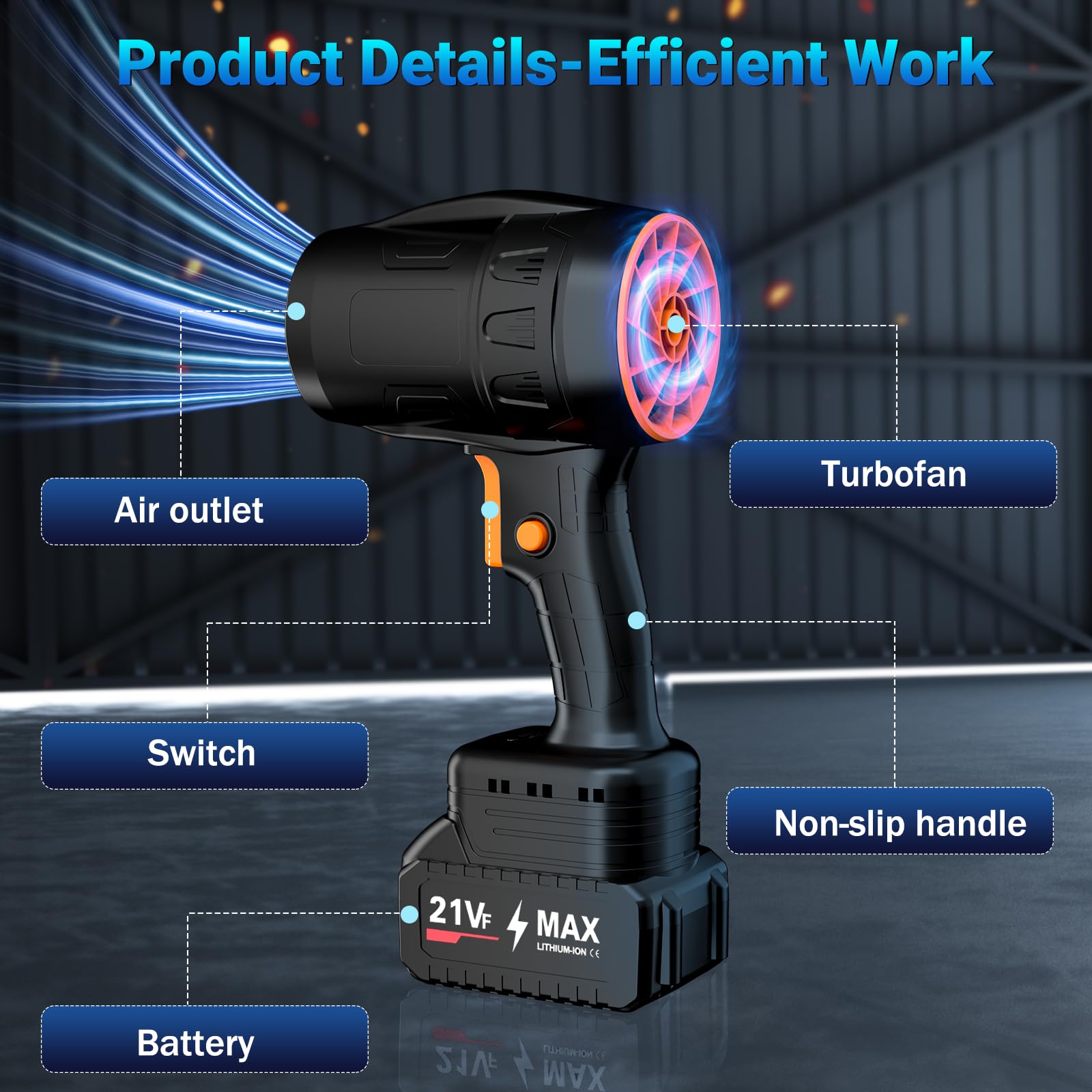 RTWDKFQ Leaf Blower showing lightweight design in hand