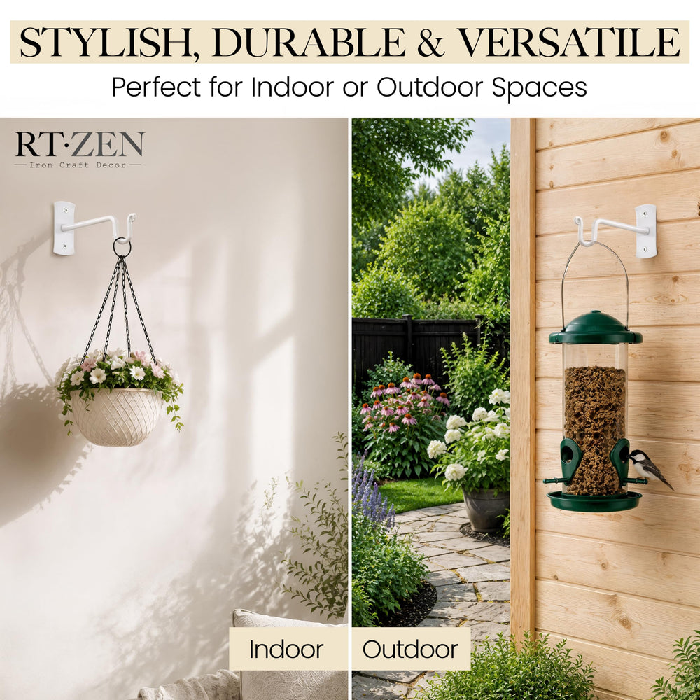 RTZEN Heavy Duty Wall Bracket Hook used for hanging lanterns