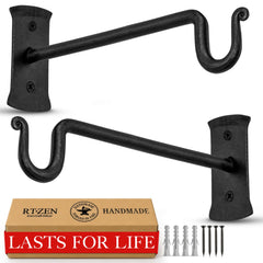 RTZEN Plant Hangers Heavy Duty Wall Bracket Hook in Black