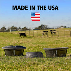Rubbermaid Brute Animal Feeder in black color