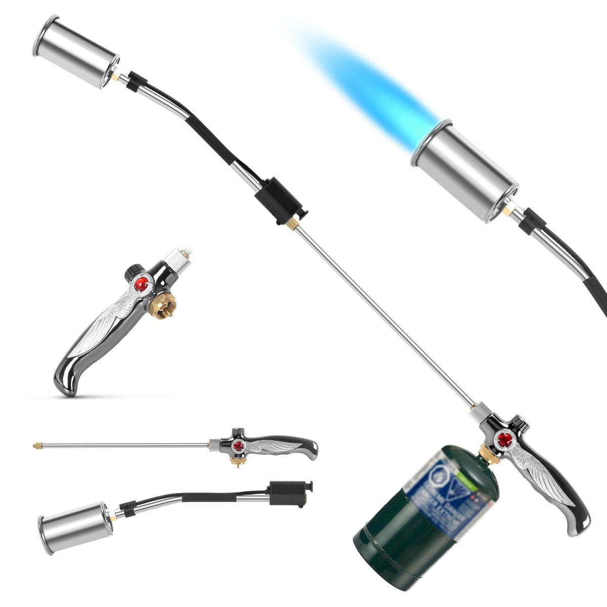 RUBDARK Propane Torch Weed Burner front view with 37inch design