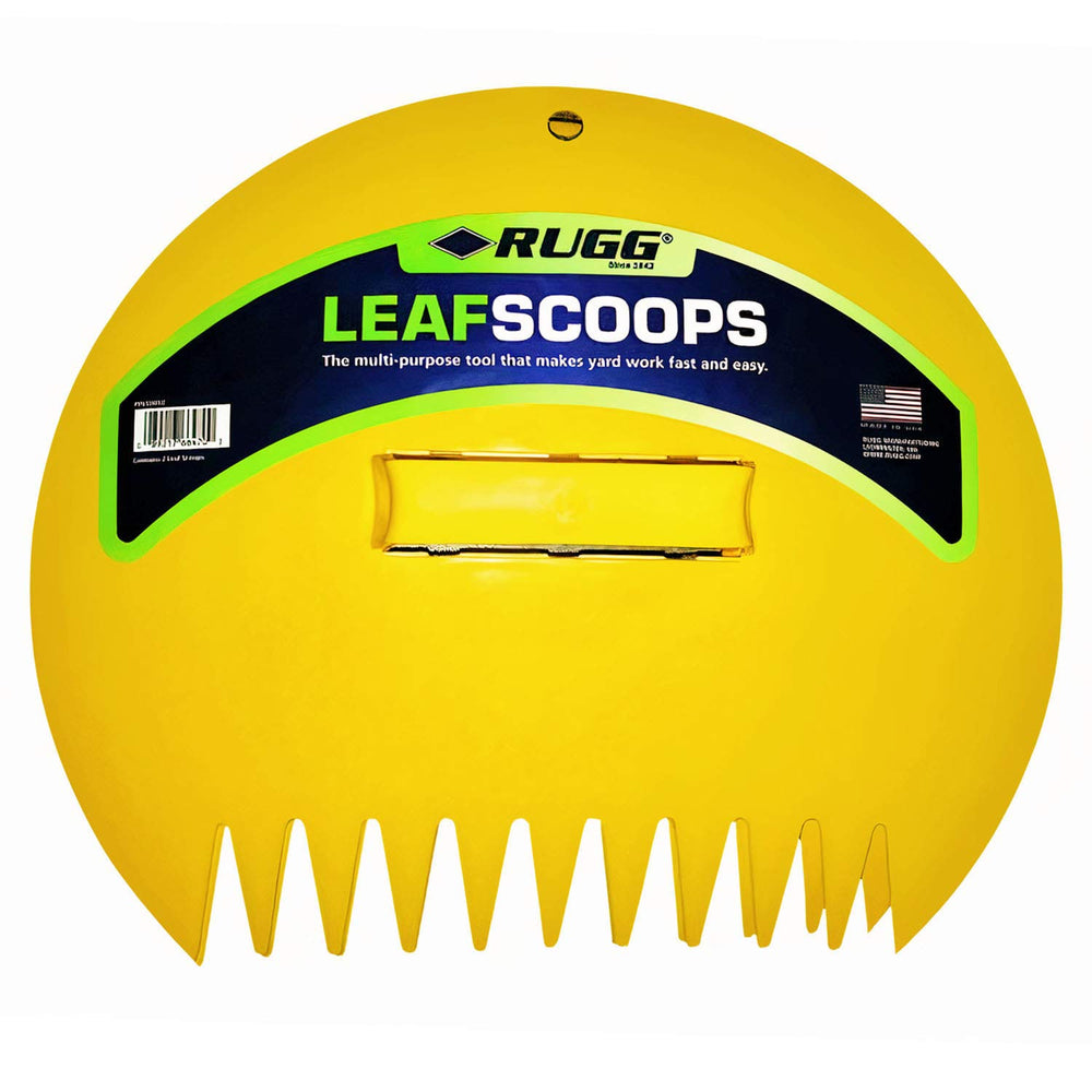 Rugg Leaf Scoops front view in yellow plastic