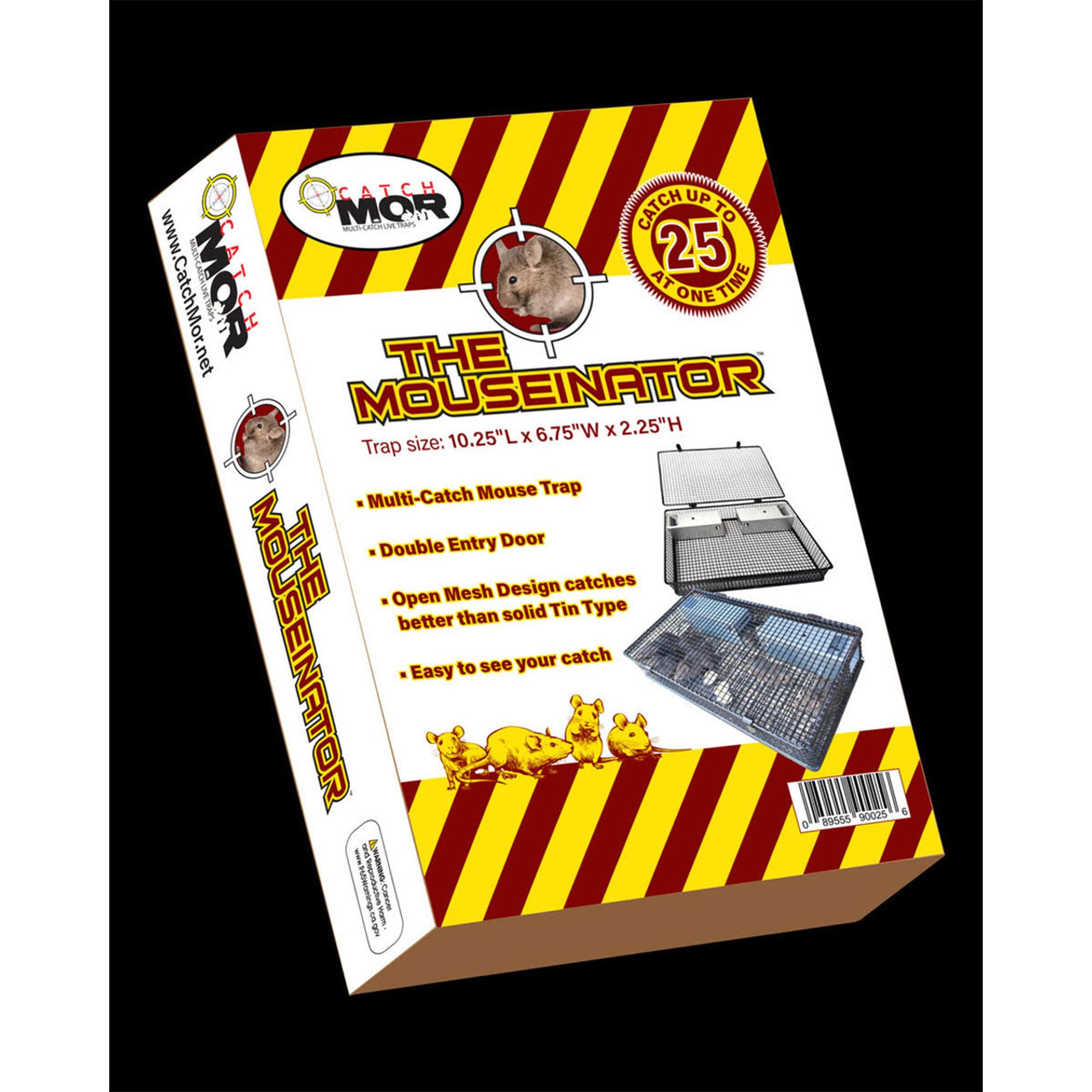 Rugged Ranch Mousinator mouse trap showing captured mice