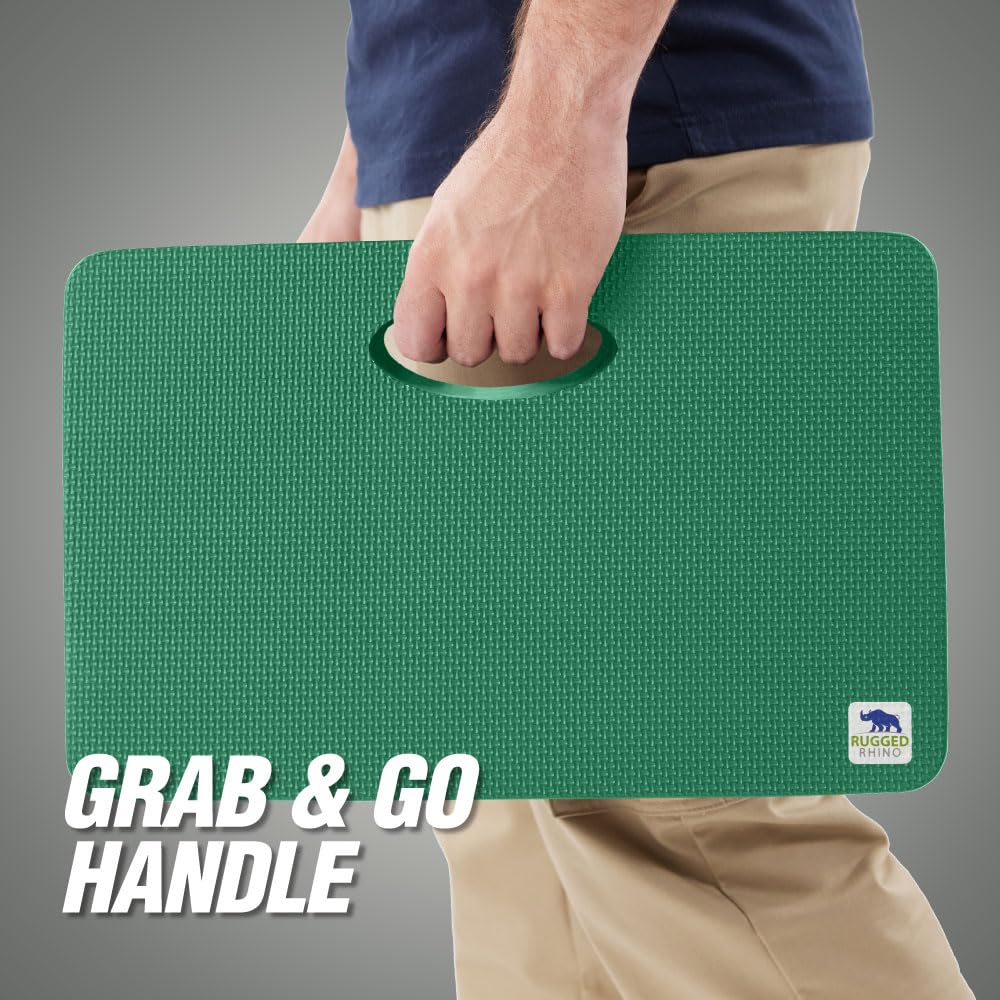 RUGGED RHINO Extra Thick Foam Kneeling Pad showing double-sided texture