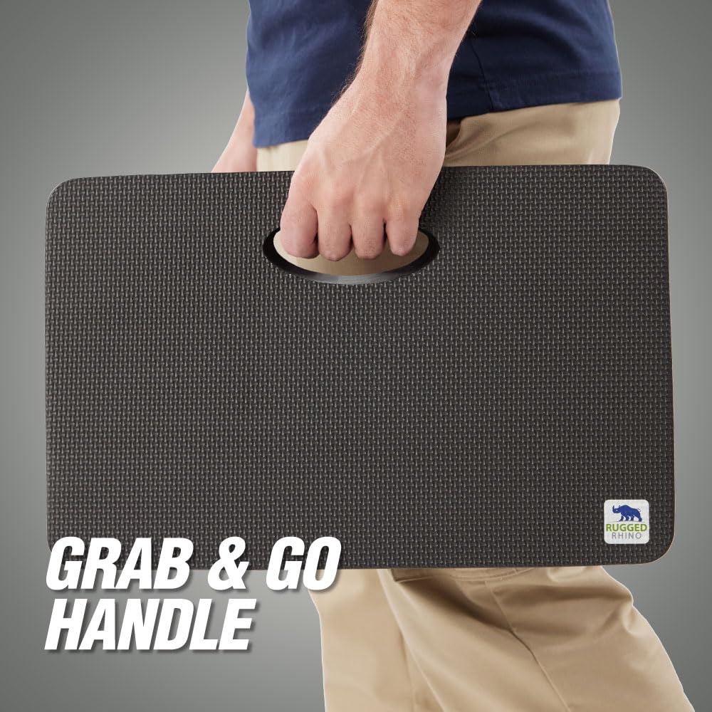 RUGGED RHINO kneeling pad being used for yoga practice