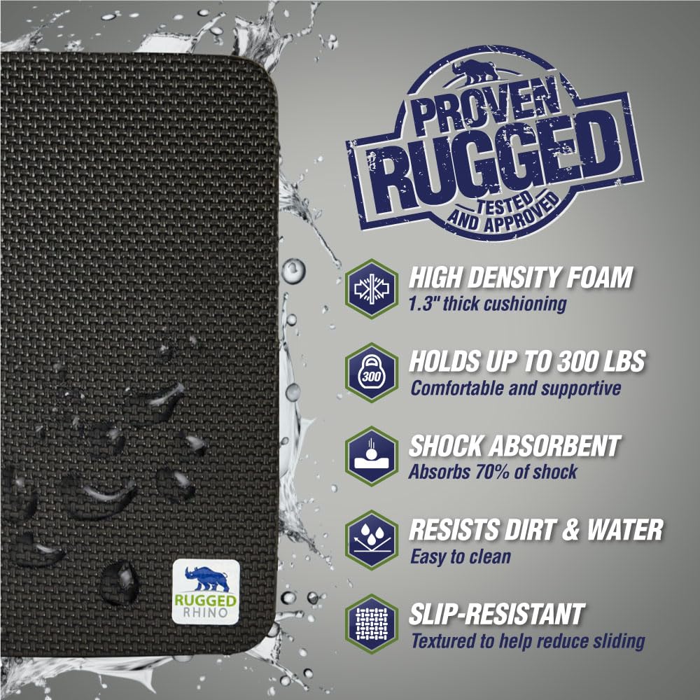 RUGGED RHINO kneeling pad side view showcasing thickness