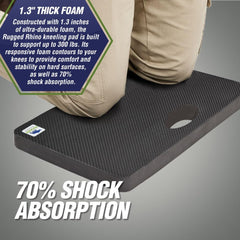 RUGGED RHINO kneeling pad with handle for easy carrying