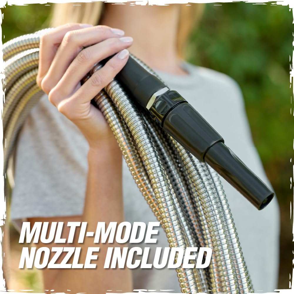 RUGGED RHINO Metal Garden Hose packaging details