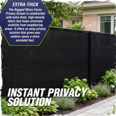 RUGGED RHINO privacy screen showing UV protection features