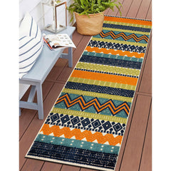Rugshop Indoor/Outdoor Boho Runner Rug 2' x 7' multi colour front view