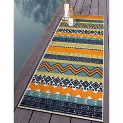 Rugshop Marbella Indoor/Outdoor Boho Runner Rug front view