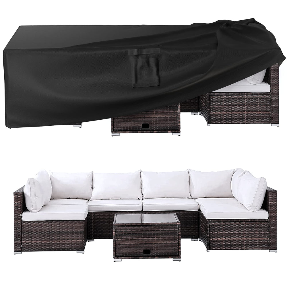Ruimoy Patio Furniture Cover, Black, front view