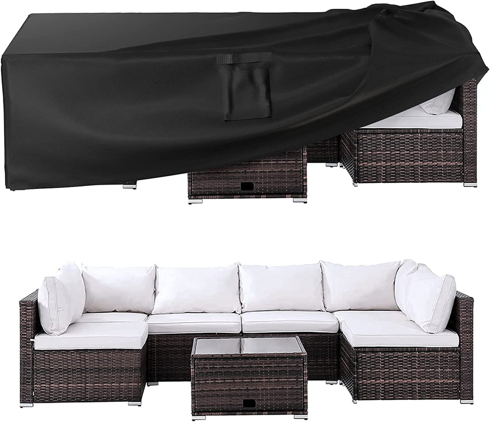Ruimoy Patio Furniture Cover black model front view