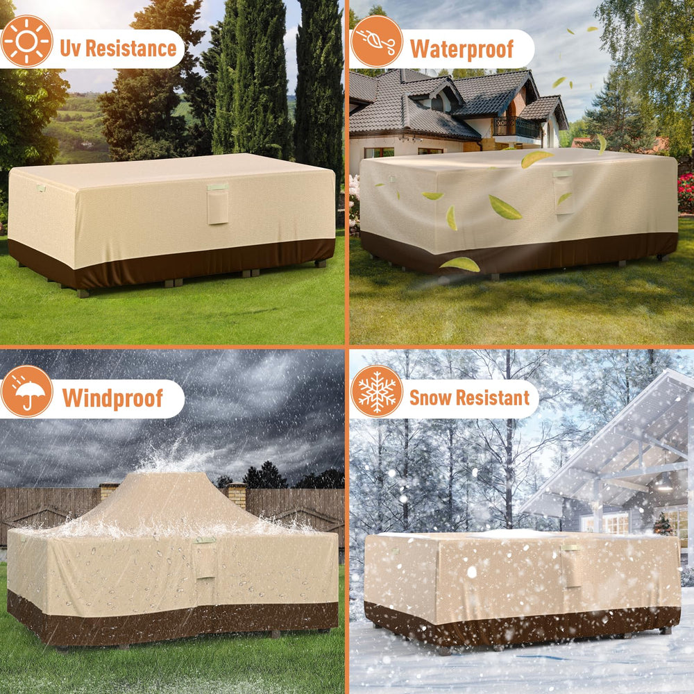 Ruimoy Patio Furniture Cover packaging with dimensions
