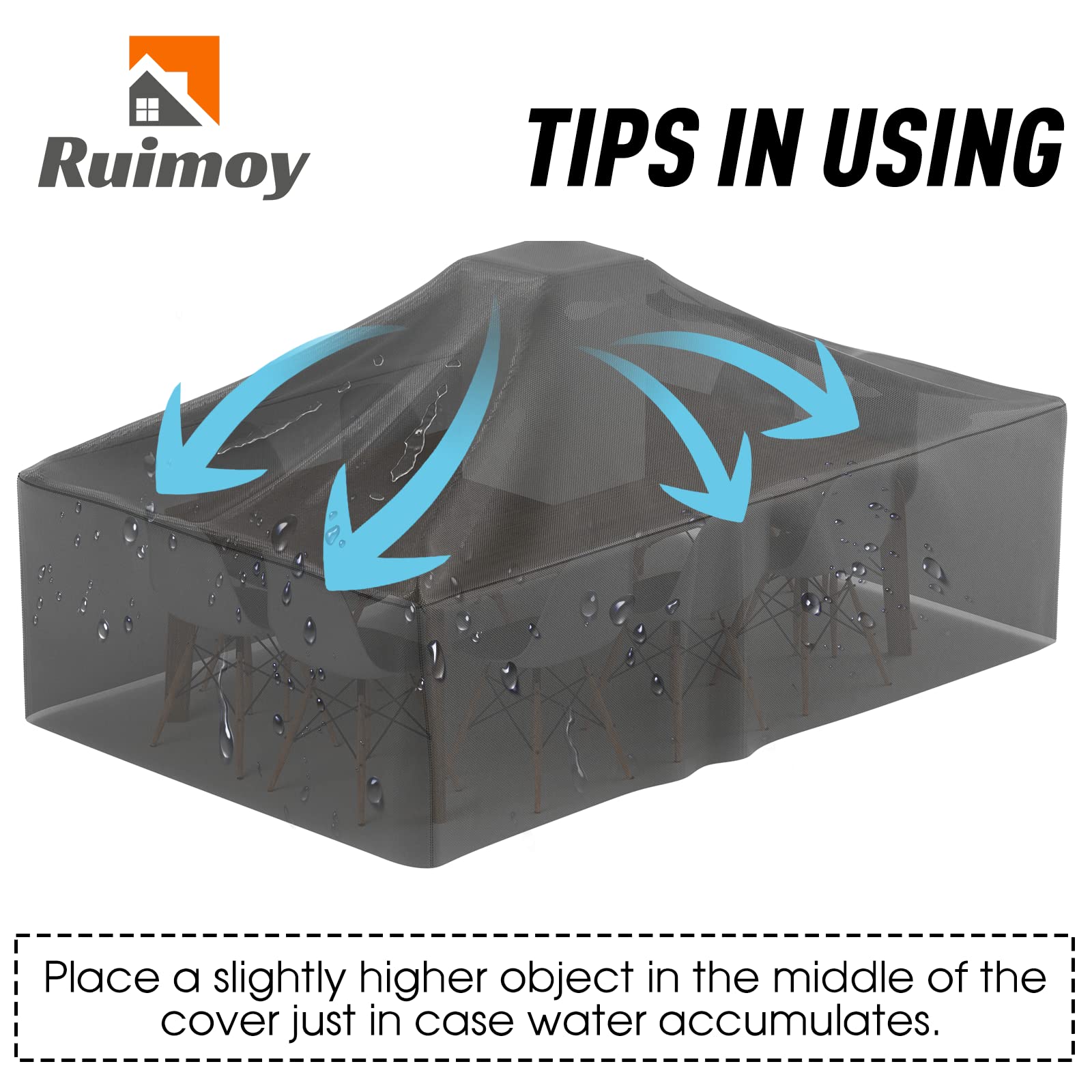 Ruimoy Patio Furniture Cover protecting outdoor furniture