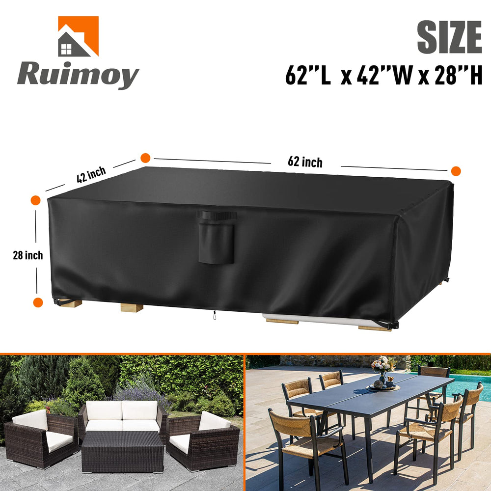 Ruimoy Patio Furniture Cover showing click-close straps