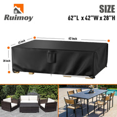 Ruimoy Patio Furniture Cover showing click-close straps