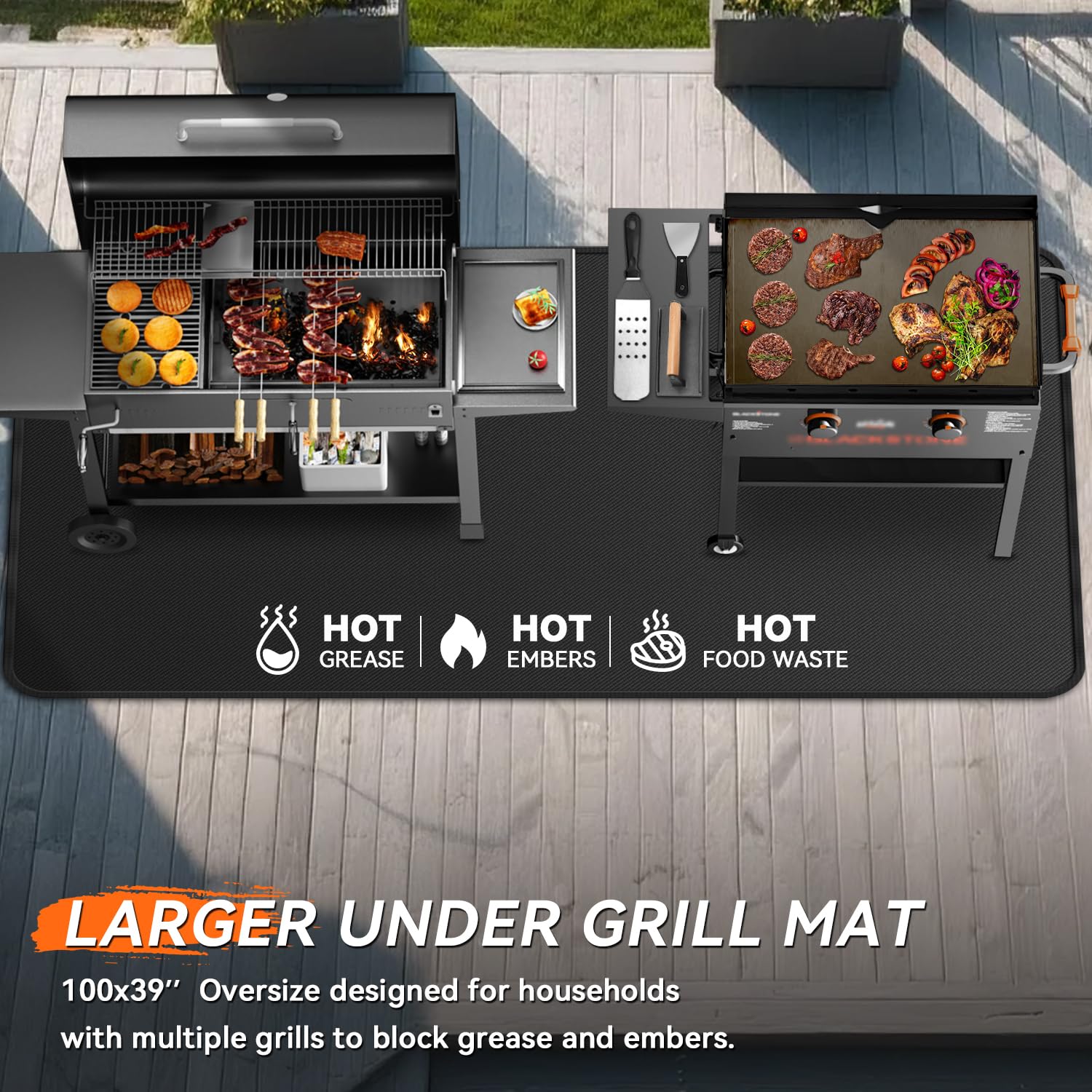 rumlick grill mat folded for storage
