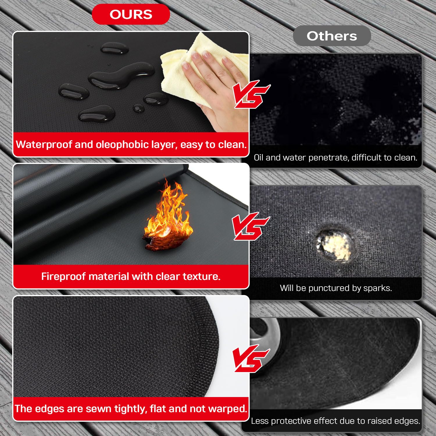 rumlick grill mat laid out on a grassy lawn