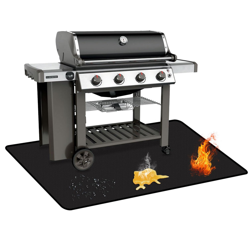 rumlick Under Grill Mat 60x40 inch black front view
