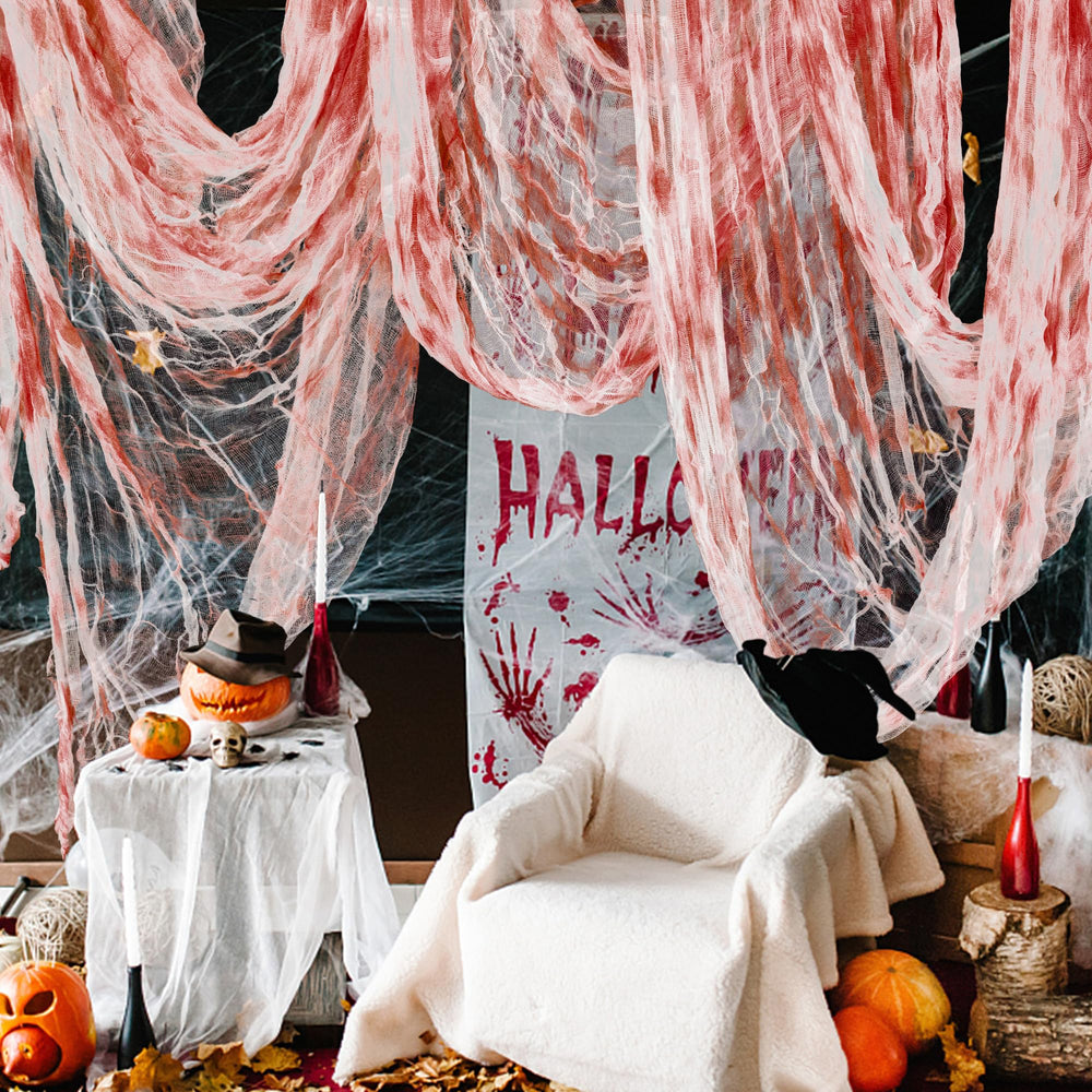 RunNico cloth draped on a chair for Halloween