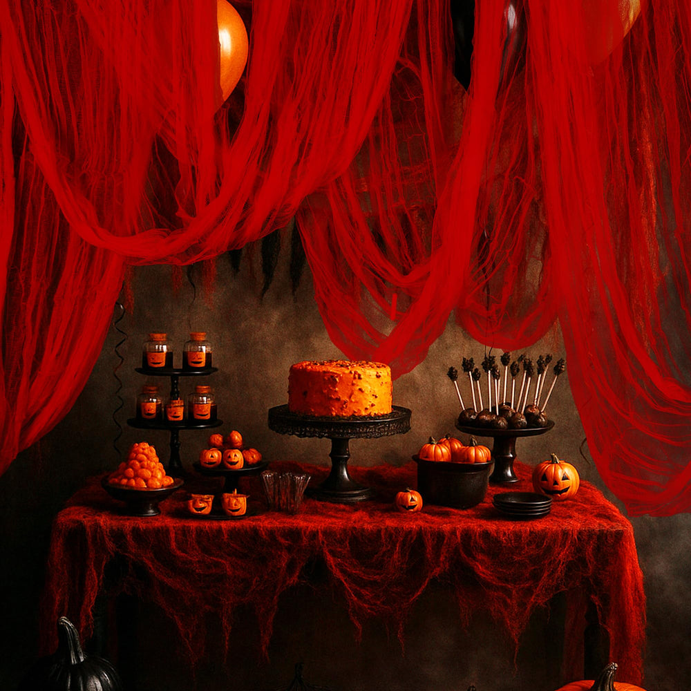 RunNico Creepy Cloth red Halloween decoration front view