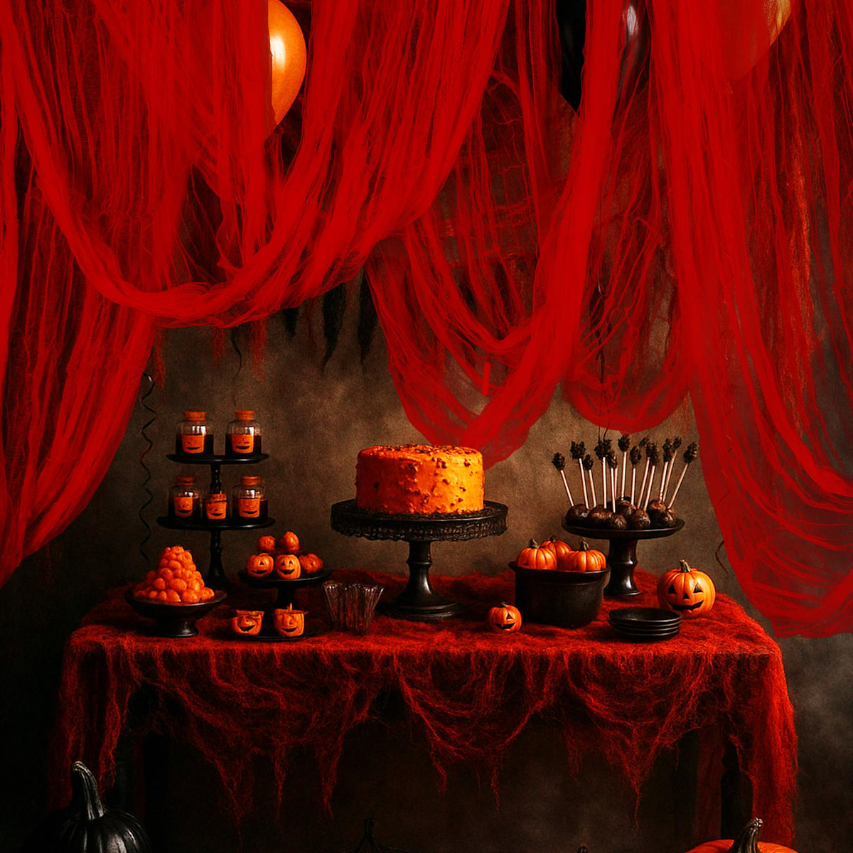 RunNico Creepy Cloth red Halloween decoration front view