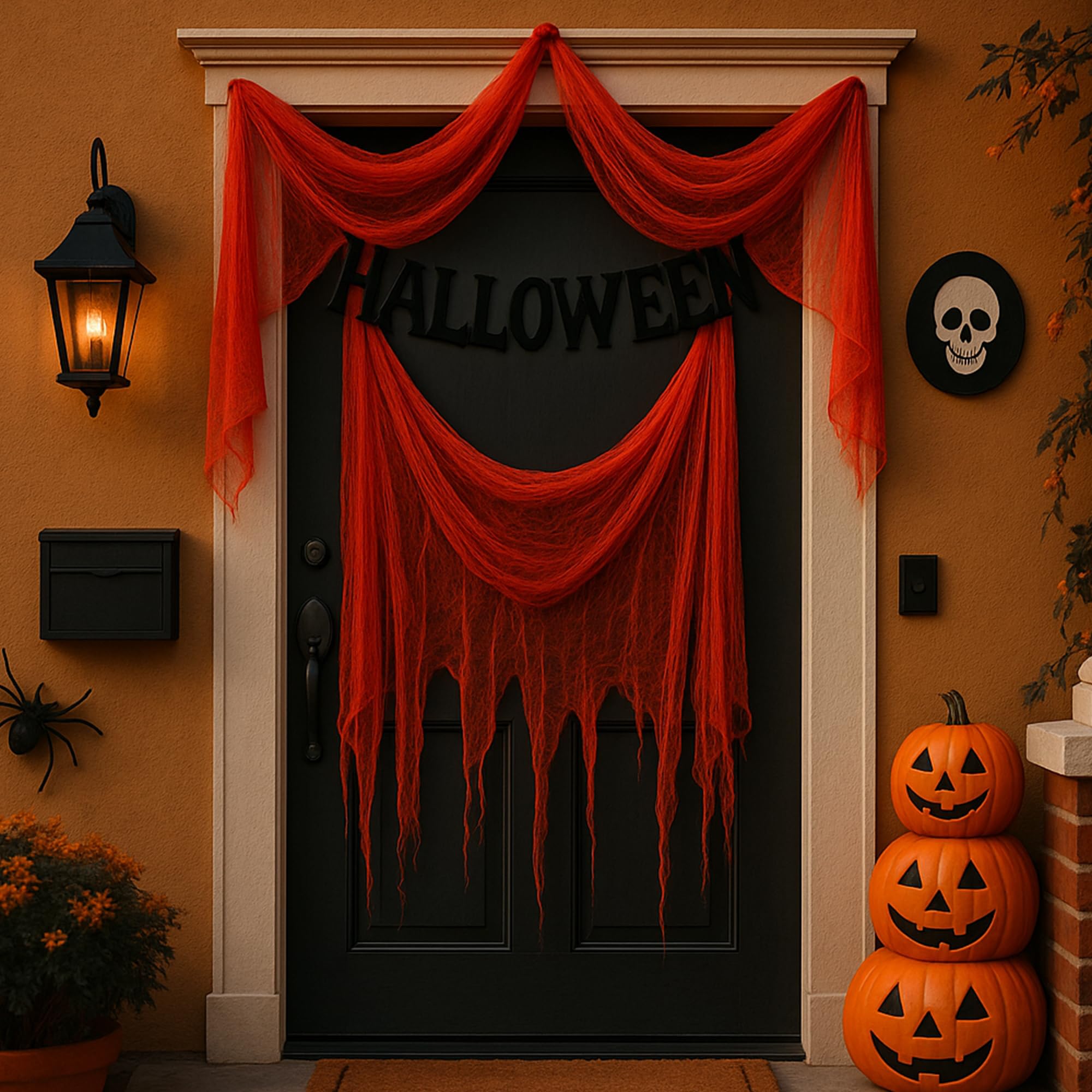 RunNico creepy cloth used in a haunted house setup
