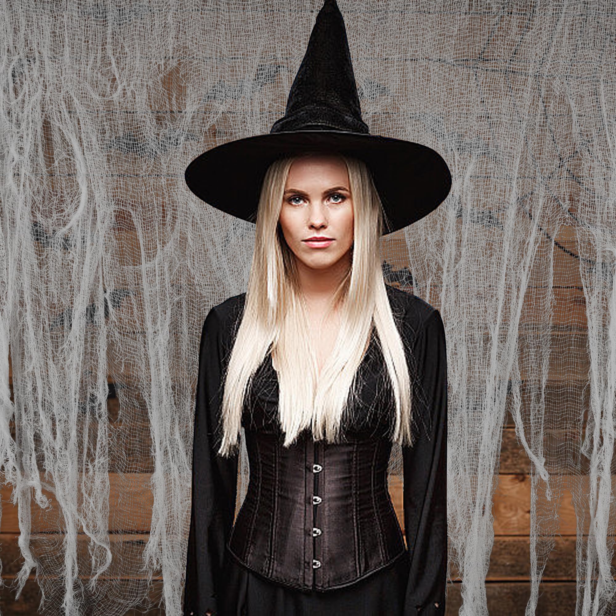 RunNico Halloween Creepy Cloth alongside Halloween props like spiders and bats