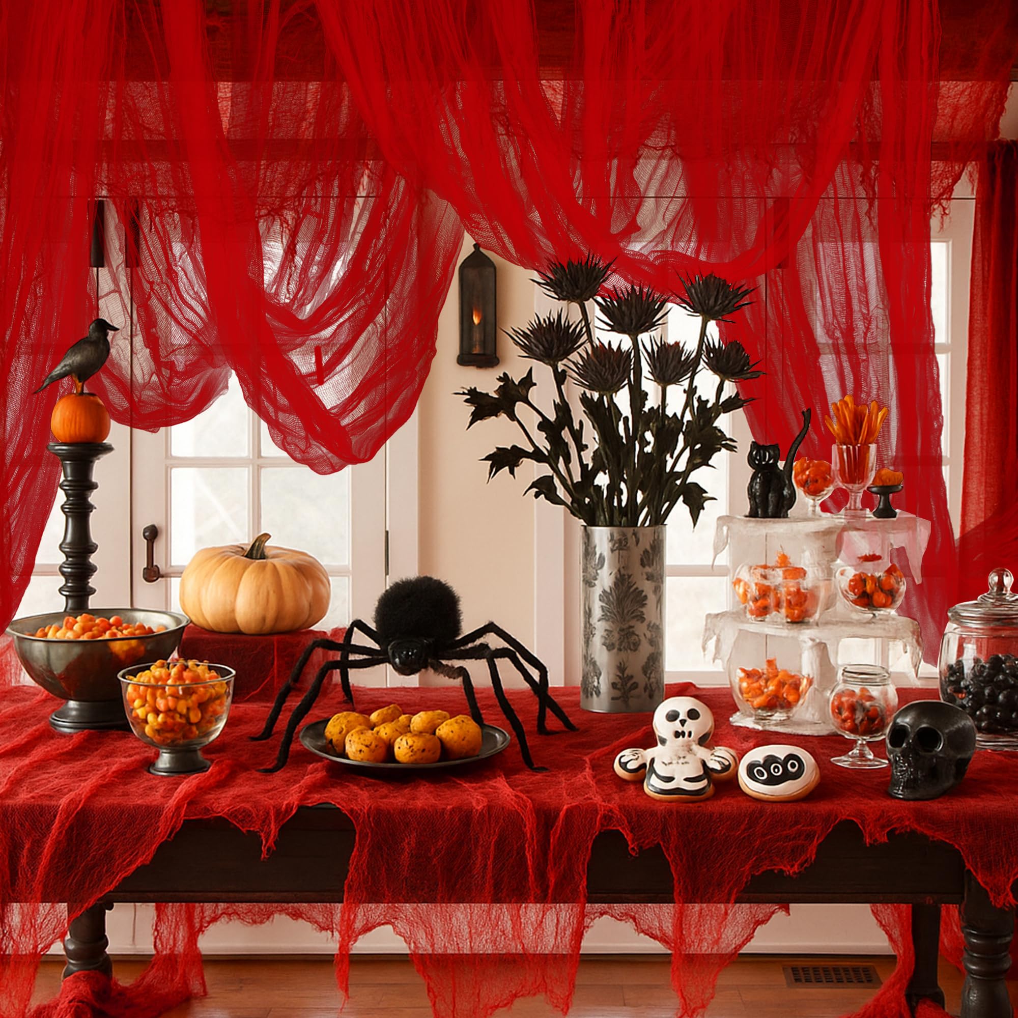 RunNico Halloween creepy cloth covering a porch