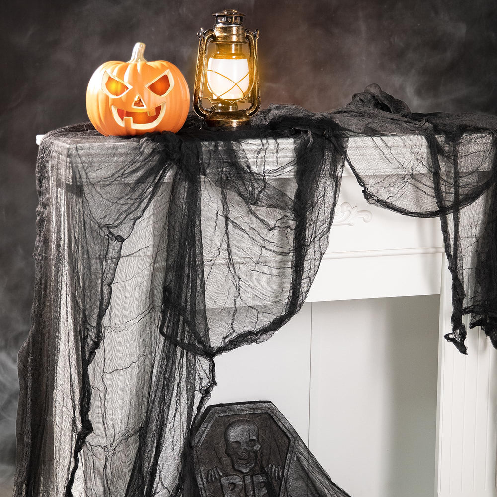 RunNico Halloween Creepy Cloth used in a spooky photo backdrop