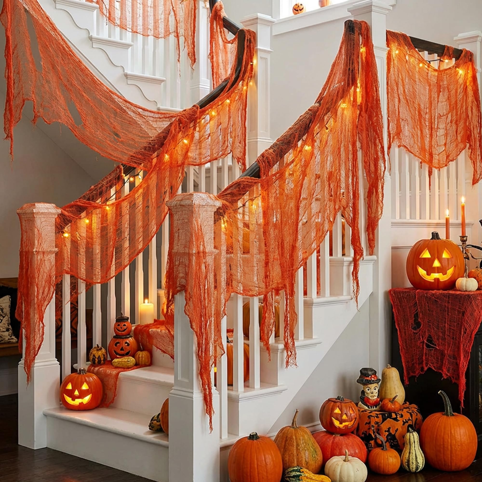 RunNico Halloween scary gauze displayed in a spooky setting
