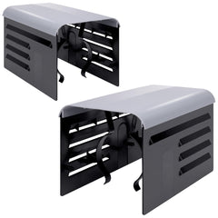 RunNico Pool Pump Cover front view, black, 13.5 inches x 9 inches