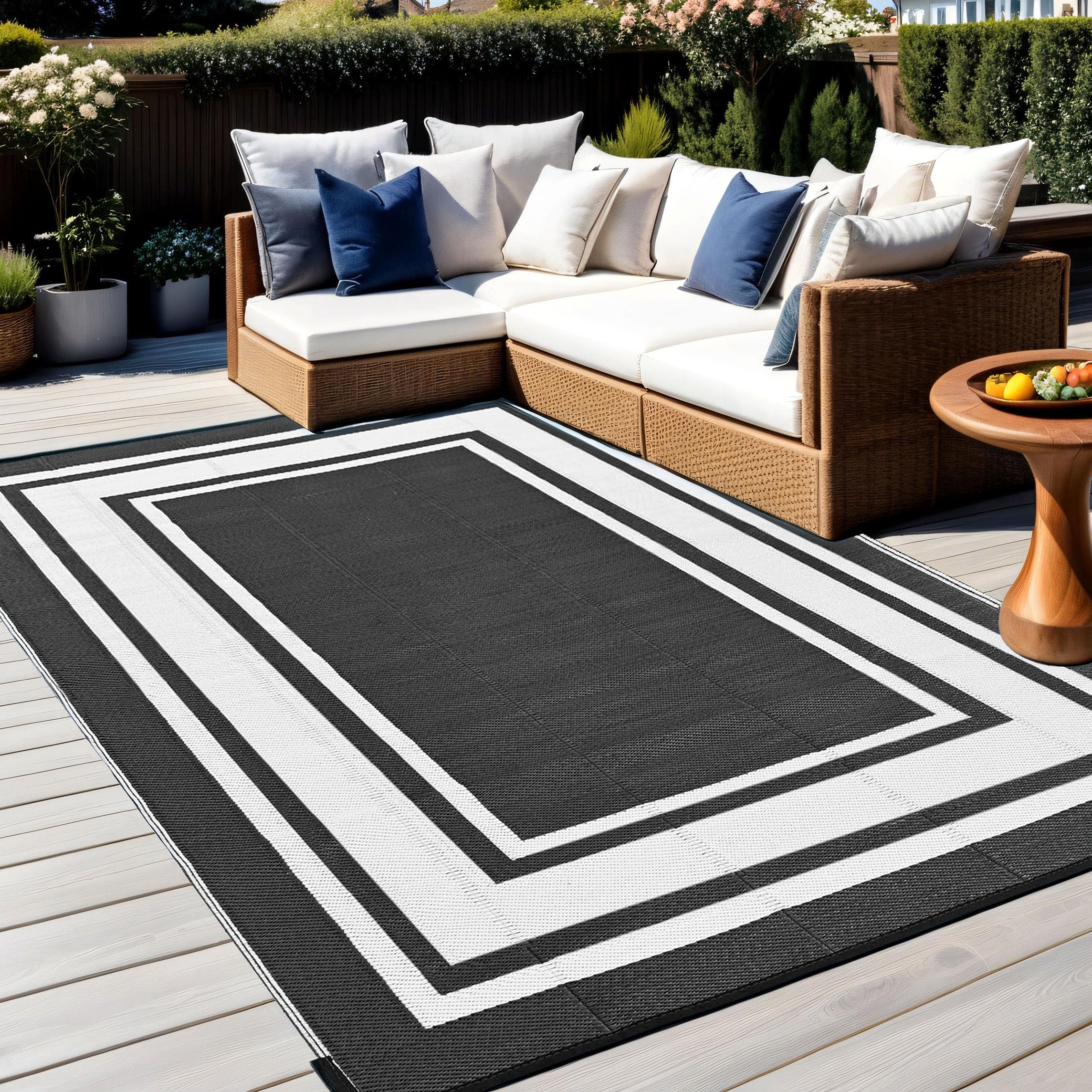RURALITY Outdoor Mat 5x8 ft reversible side view