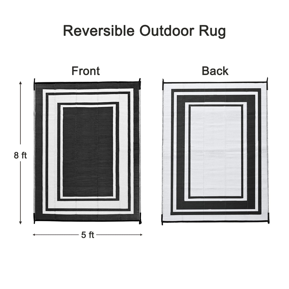 RURALITY Outdoor Mat with fixed rings at corners