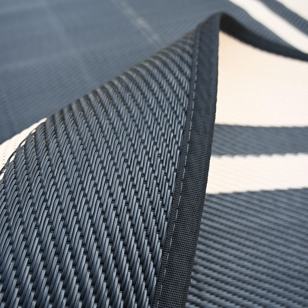RURALITY Outdoor Rug 8x10 close-up of corner rings