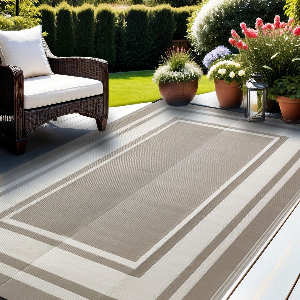 RURALITY Outdoor Rug 9x12 feet close-up of texture