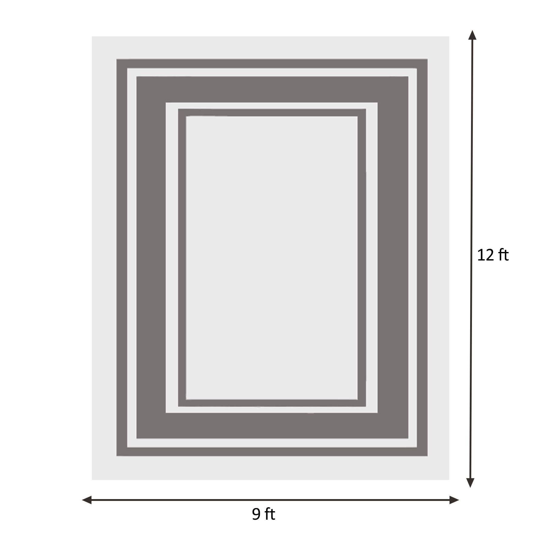 RURALITY Outdoor Rug 9x12 feet reversible side view