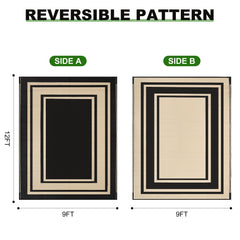 RURALITY Outdoor Rug 9x12 rolled for storage