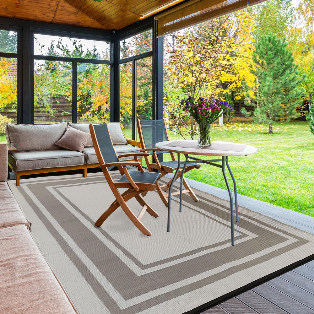 RURALITY Outdoor Rug close-up showing texture and material