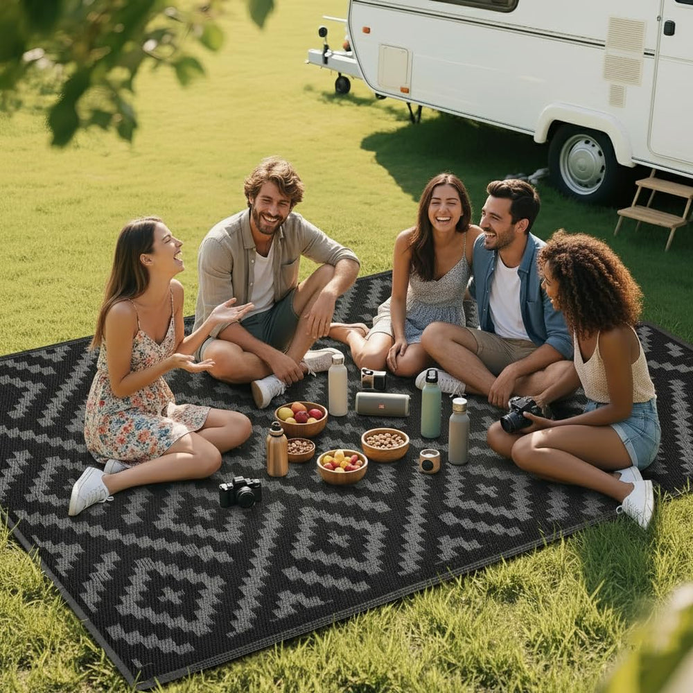 RURALITY Outdoor Rug folded for storage