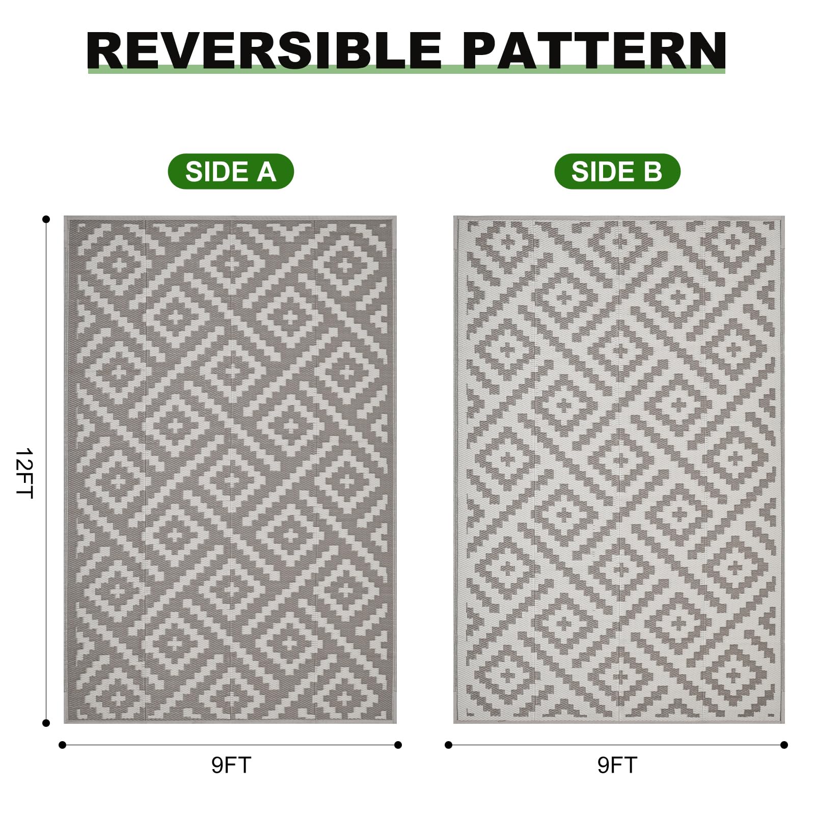 RURALITY Outdoor Rug ideal for patio use