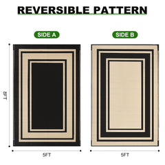 RURALITY Outdoor Rug on a patio setting