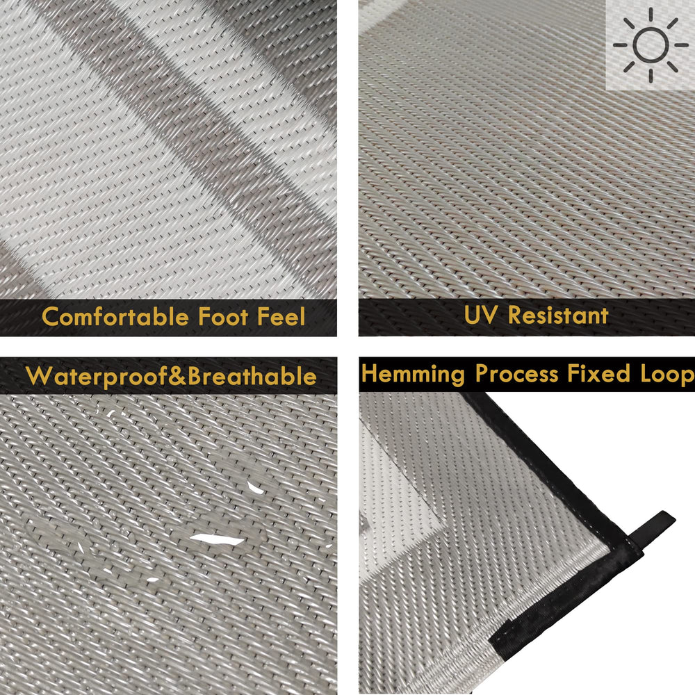 RURALITY Outdoor Rug on a patio setting