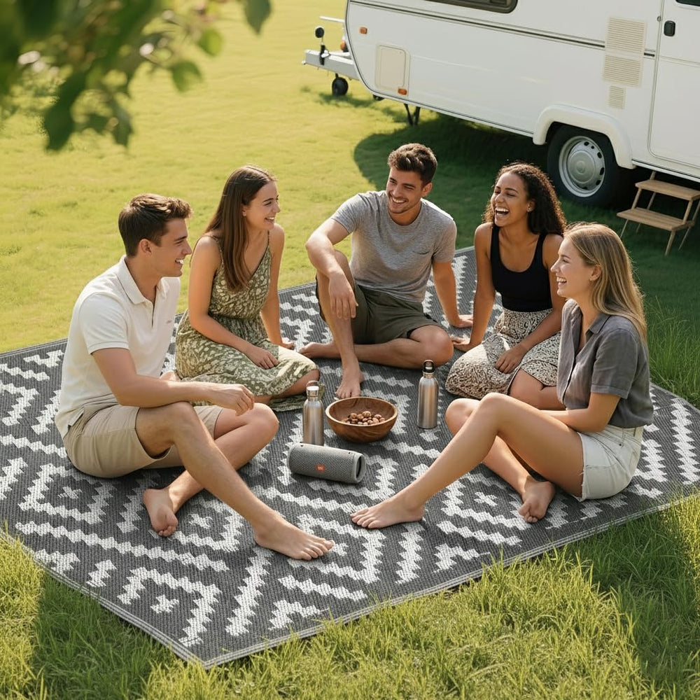 RURALITY Outdoor Rug reversible design front view