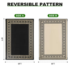 RURALITY Outdoor Rug rolled for easy transport