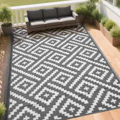 RURALITY Outdoor Rug rolled up for storage