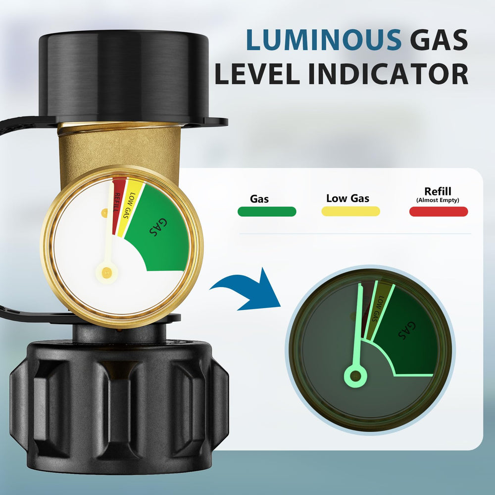 Rushare Propane Gauge with glow-in-the-dark dial
