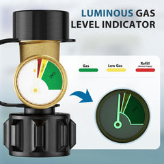 Rushare Propane Gauge with glow-in-the-dark dial